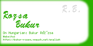 rozsa bukur business card